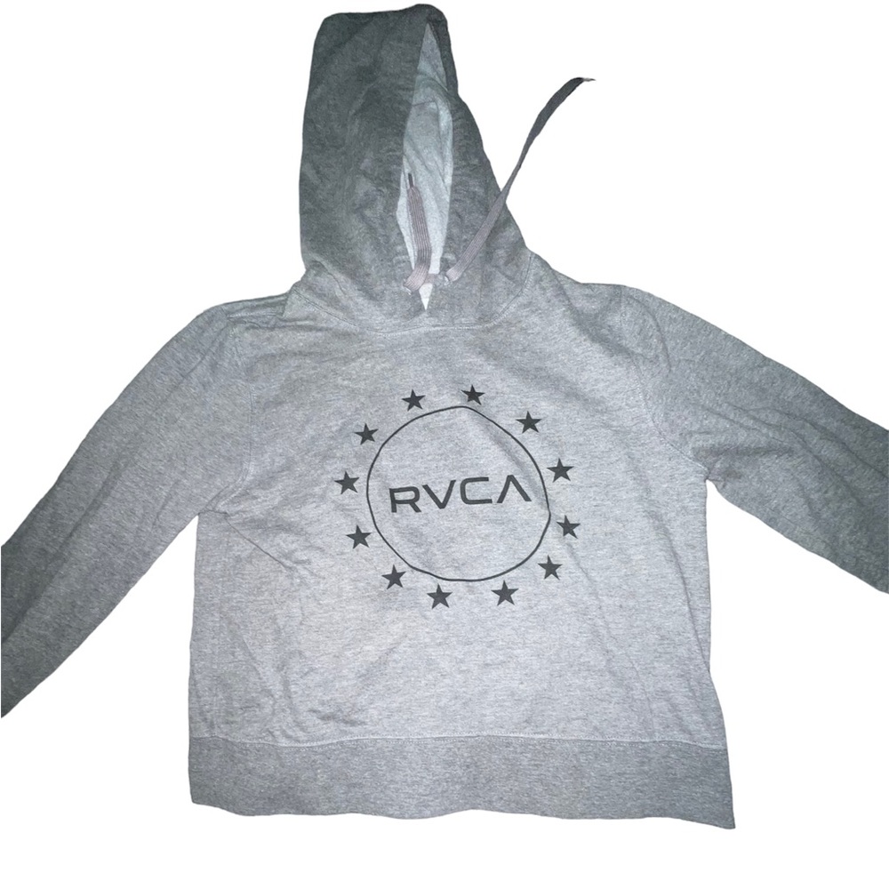 RVCA Cropped Gray Hoodie